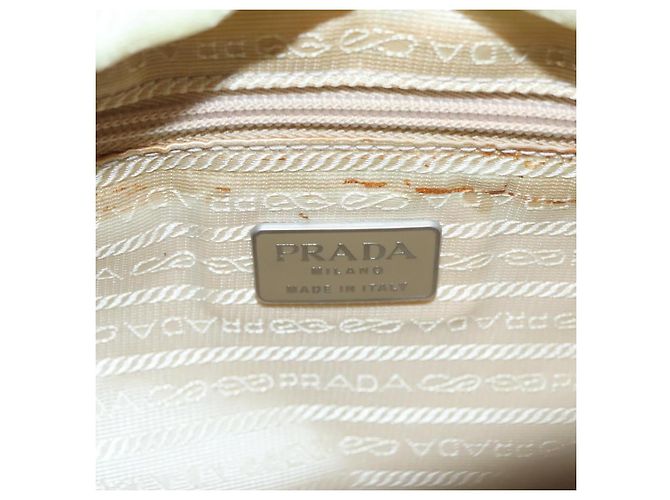 PRADA Borsa a mano in nylon beige Auth bs21346 - vista 18