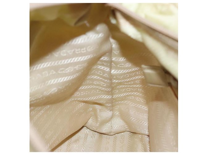PRADA Borsa a mano in nylon beige Auth bs21346 - vista 20