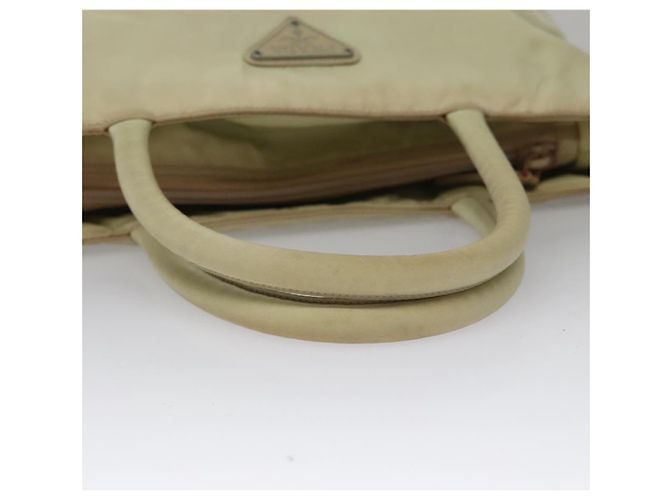PRADA Borsa a mano in nylon beige Auth bs21346 - vista 7