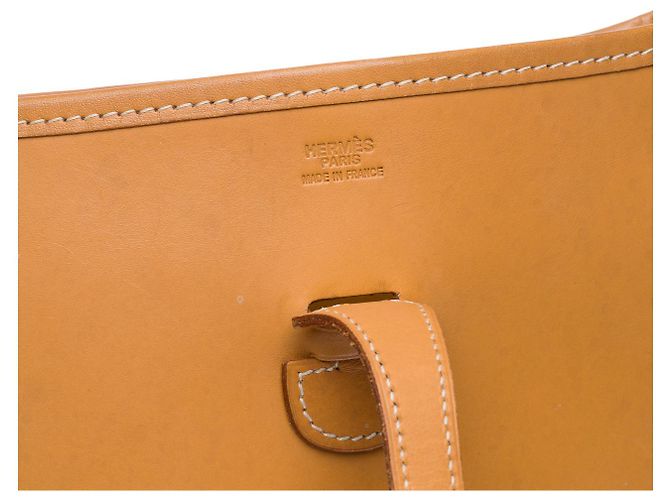 Hermès Bolsa HERMES Evelyne em Couro Bege - 102187 - vista 7