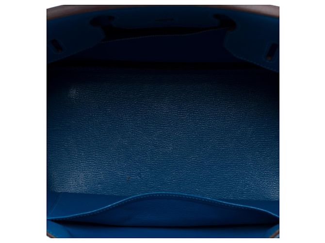 Hermès Sac HERMES Birkin 35 en Cuir Bleu - 102419 - vue 9