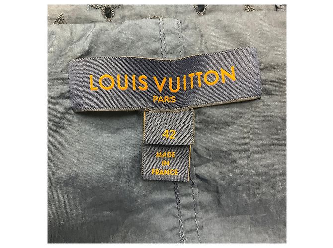 Giacca con cappuccio blu navy con zip Monogram Eyelet di Louis Vuitton - vista 4