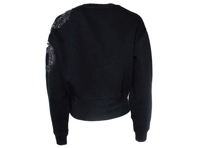 All Saints Alle Heiligen, schwarzer Rundhals-Pullover mit Verzierungen - Ansicht 3