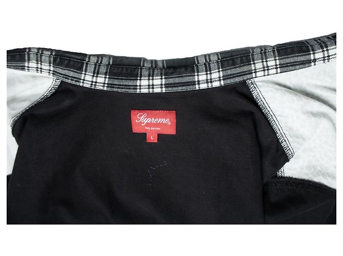 Camicia stampata Supreme in bianco e nero - vista 6