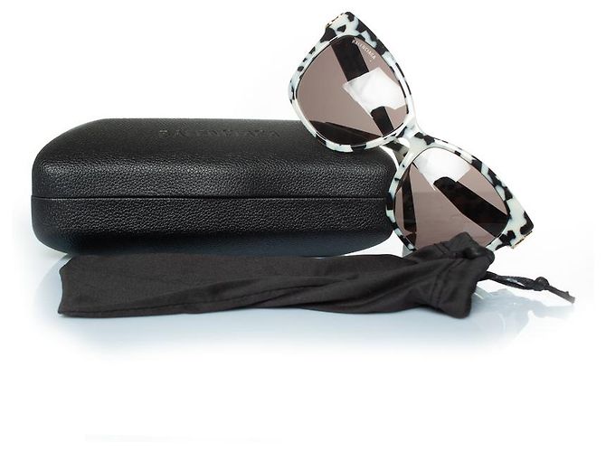 Occhiali da sole stampati in bianco e nero Balenciaga - vista 4