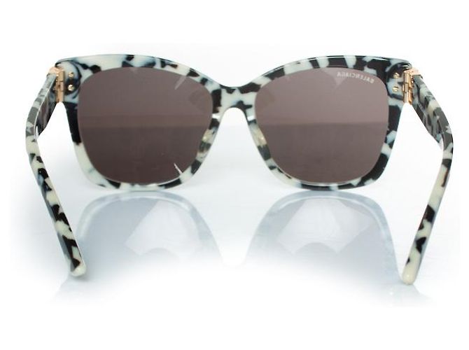 Occhiali da sole stampati in bianco e nero Balenciaga - vista 5