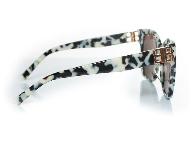 Occhiali da sole stampati in bianco e nero Balenciaga - vista 6