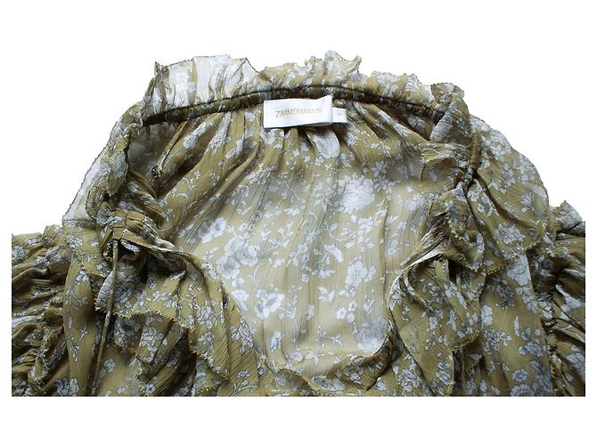 Autre Marque Vestido maxi estampado floral verde Riffle de Zimmermann - vista 8