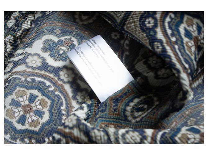 Chloé, Chiffon Lavalliere Kleid Blau Mehrfarben Grün - Ansicht 5