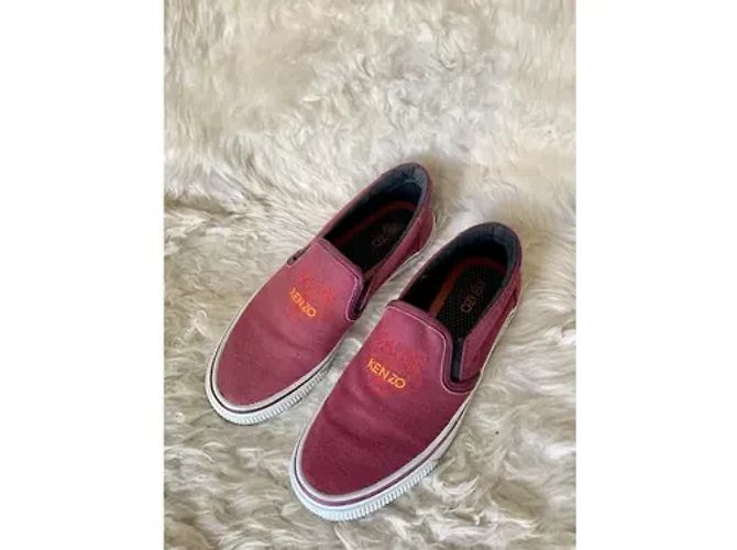 Sneakers Kenzo Rosso Scuro Cotone Bordò - vista 4