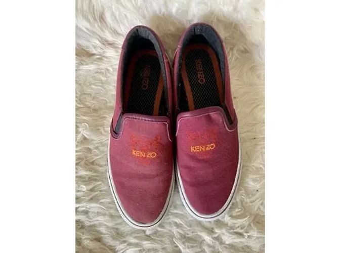 Sneakers Kenzo Rosso Scuro Cotone Bordò - vista 5
