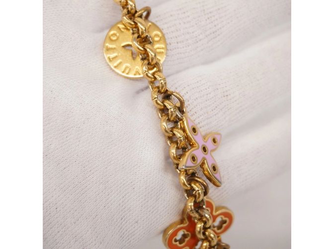 Portachiavi Louis Vuitton Porte Cressenne Looping M66005 Multicolore D'oro - vista 7