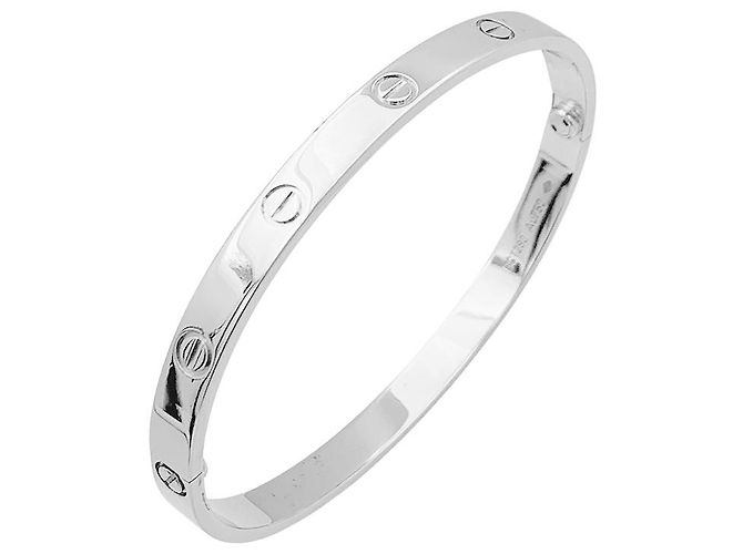 Bracciale Cartier 'Love' in oro bianco. - vista 3