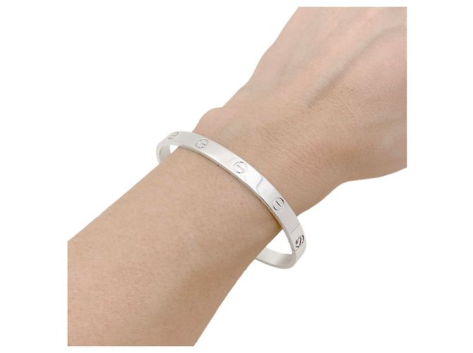 Bracciale Cartier 'Love' in oro bianco. - vista 4