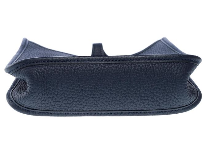 Hermès Borsa HERMES Evelyne in Pelle Blu Marino - 102441 Blu navy - vista 11