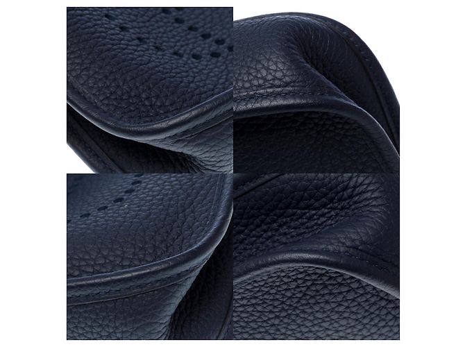 Hermès Borsa HERMES Evelyne in Pelle Blu Marino - 102441 Blu navy - vista 12