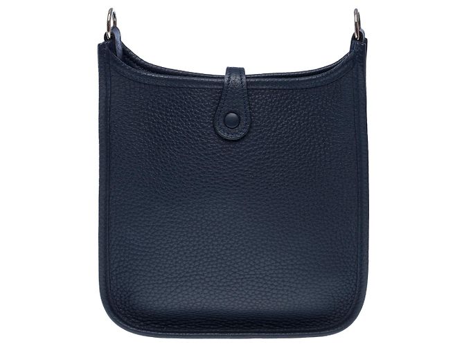 Hermès Borsa HERMES Evelyne in Pelle Blu Marino - 102441 Blu navy - vista 4