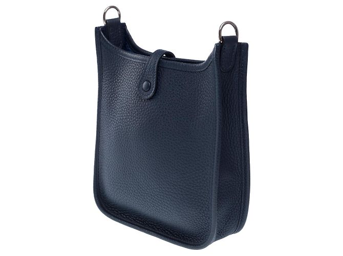 Hermès Borsa HERMES Evelyne in Pelle Blu Marino - 102441 Blu navy - vista 6