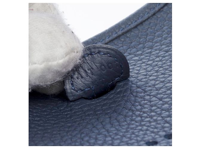 Hermès Borsa HERMES Evelyne in Pelle Blu Marino - 102441 Blu navy - vista 8