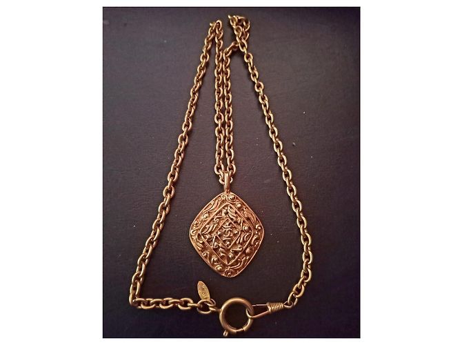 Collana Chanel Coco Mark placcata oro D'oro - vista 3