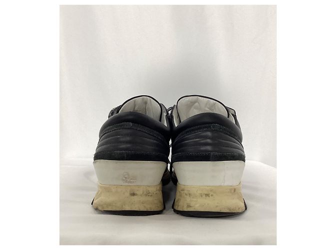 Sneakers Lanvin Runners DS in suede nero e pelle - vista 11