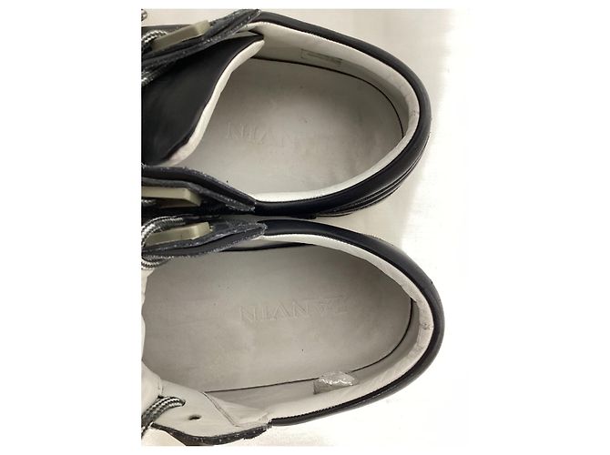 Sneakers Lanvin Runners DS in suede nero e pelle - vista 14