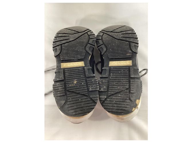 Sneakers Lanvin Runners DS in suede nero e pelle - vista 15