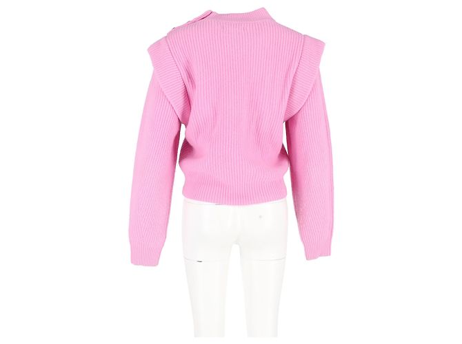Isabel Marant Pull en Tricot Peggy en Laine Rose - vue 6
