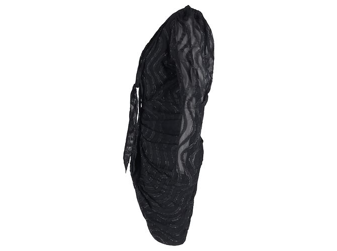 Vestido de estampado metálico Atoa Isabel Marant en algodón negro - vista 2
