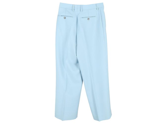 AMI Paris Faltenhose aus hellblauer Wolle - Ansicht 2