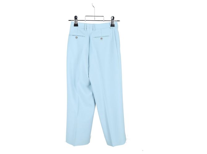 AMI Paris Faltenhose aus hellblauer Wolle - Ansicht 5
