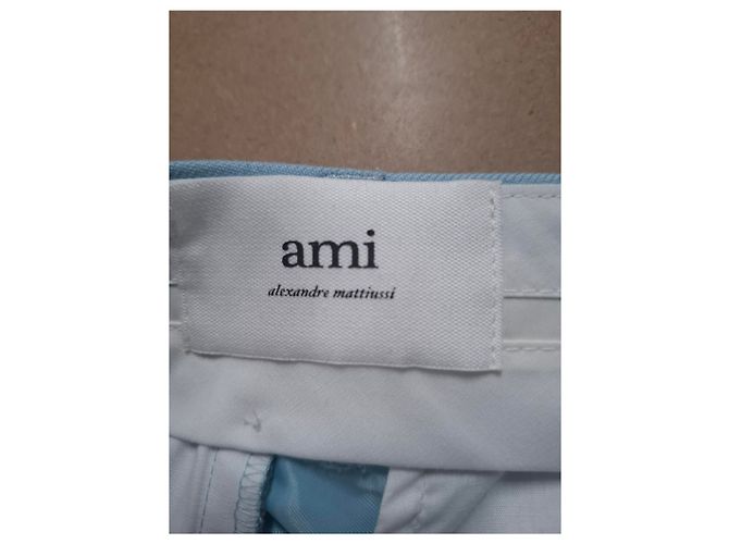AMI Paris Faltenhose aus hellblauer Wolle - Ansicht 6