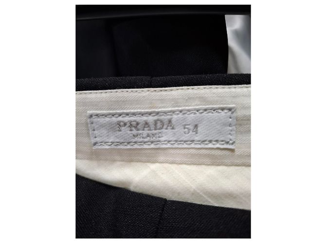 Completo giacca a un bottone e pantaloni Prada in lana nera - vista 12