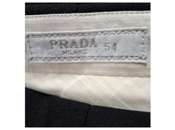 Completo giacca a un bottone e pantaloni Prada in lana nera - vista 6