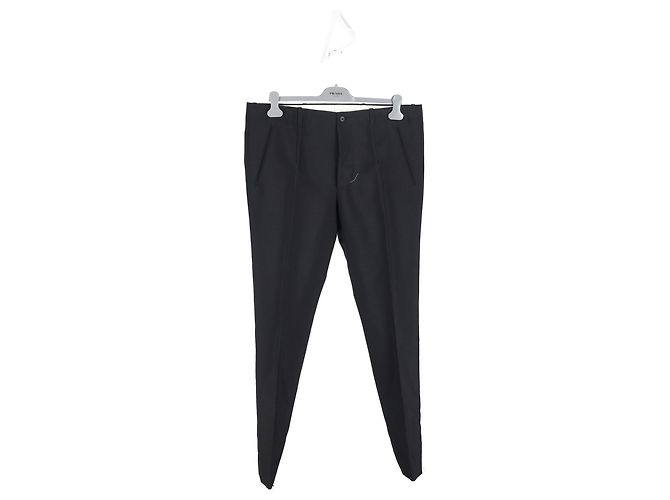 Completo giacca a un bottone e pantaloni Prada in lana nera - vista 9
