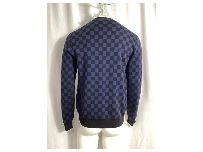Twist Louis Vuitton Karokardigan aus marineblauer Wolle - Ansicht 10