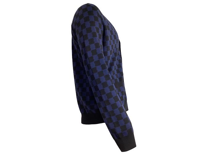 Twist Louis Vuitton Karokardigan aus marineblauer Wolle - Ansicht 3