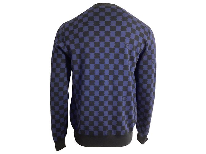 Twist Louis Vuitton Karokardigan aus marineblauer Wolle - Ansicht 4