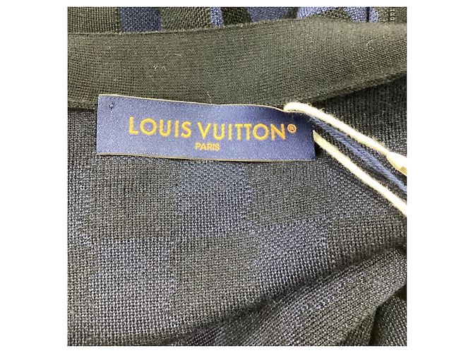 Twist Louis Vuitton Karokardigan aus marineblauer Wolle - Ansicht 5