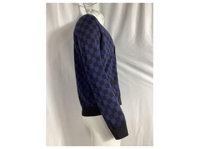 Twist Louis Vuitton Karokardigan aus marineblauer Wolle - Ansicht 9