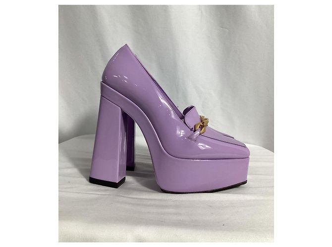 Jimmy Choo Diamond Tilda Décolleté Platform in Pelle Viola Porpora - vista 10