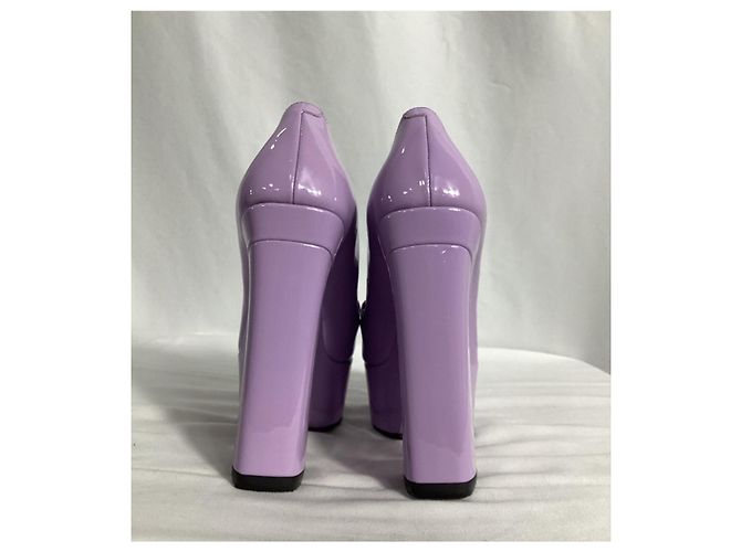 Jimmy Choo Diamond Tilda Décolleté Platform in Pelle Viola Porpora - vista 12