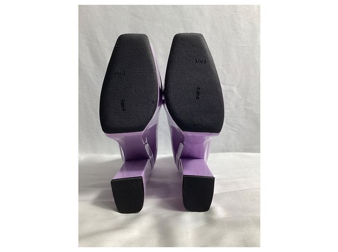 Jimmy Choo Diamond Tilda Décolleté Platform in Pelle Viola Porpora - vista 17