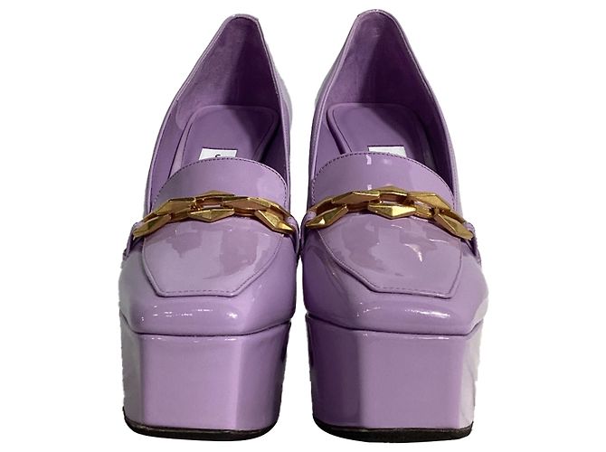 Jimmy Choo Diamond Tilda Décolleté Platform in Pelle Viola Porpora - vista 2