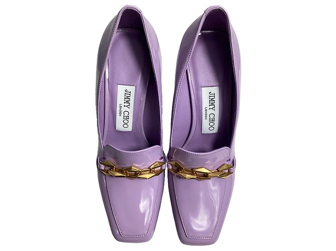 Jimmy Choo Diamond Tilda Décolleté Platform in Pelle Viola Porpora - vista 4