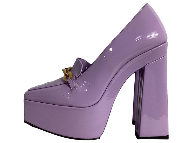Jimmy Choo Diamond Tilda Décolleté Platform in Pelle Viola Porpora - vista 5