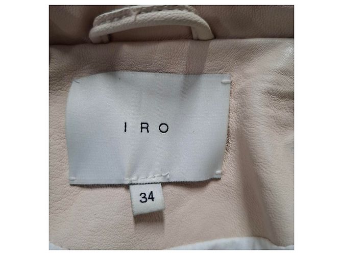 Iro Newhan Zipped Bikerjacke aus rosa Leder Pink - Ansicht 3