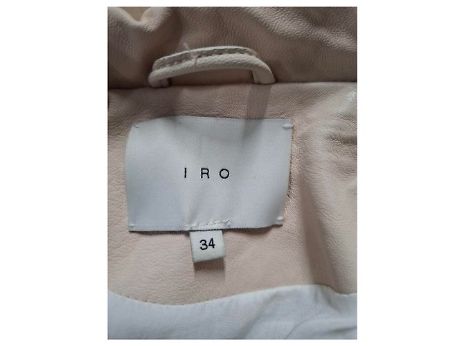 Iro Newhan Zipped Bikerjacke aus rosa Leder Pink - Ansicht 6