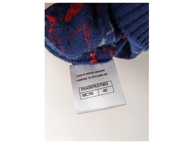 Chanel RAR 2016 Frühling Blau/Rot Flugzeugmuster Kaschmir Strickoberteil Mehrfarben - Ansicht 11
