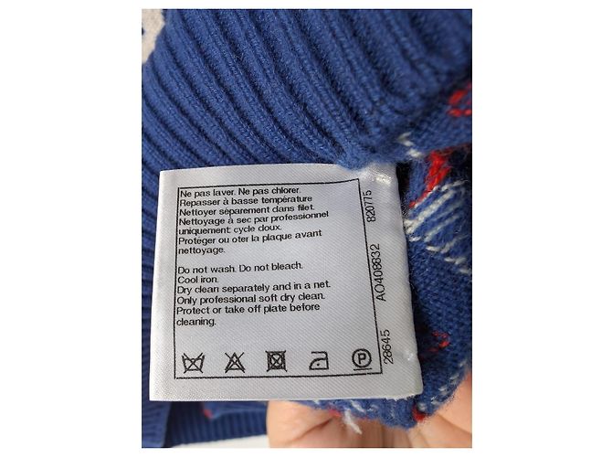 Chanel RAR 2016 Frühling Blau/Rot Flugzeugmuster Kaschmir Strickoberteil Mehrfarben - Ansicht 14